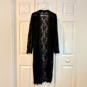 Black Lace Kimono